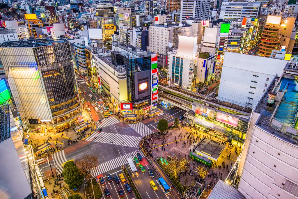 Shibuya Crossing, Tokyo, Japan.